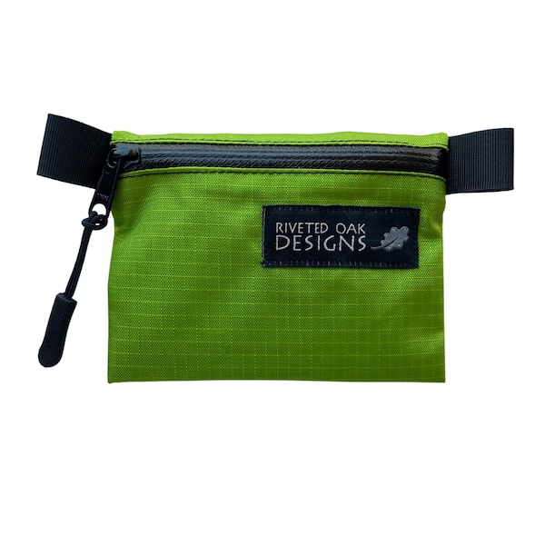 3.5"x4.5" Green 210D Robic Ripstop Nylon Zipper Pouch - Ultralight Pouch - Nylon Pouch - Ultralight Backpacking Gear - Trail Wallet