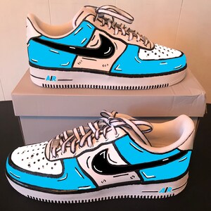 Cartoon Style Nike Air Force 1 Custom Sneakers - Etsy