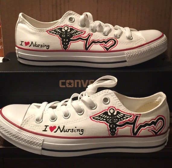 Custom Hand-Painted Nursing-Themed Low 