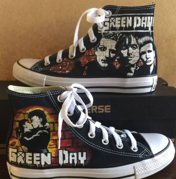 Personalizado pintado a mano Green Day 21st Century Breakdown Hi Top Converse Etsy Mexico