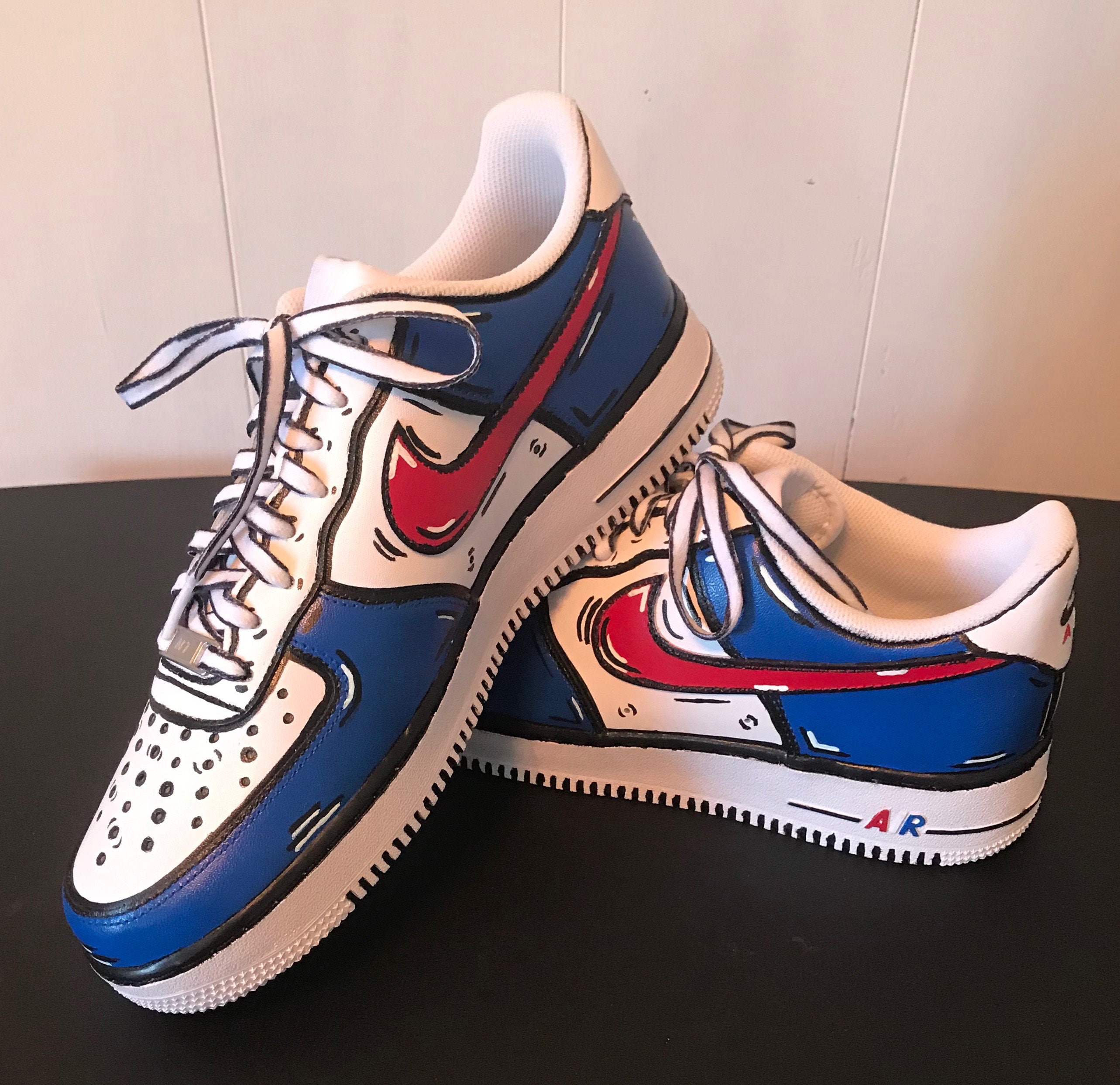 Cartoon Style Nike Air Force 1 Custom Sneakers 