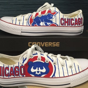 Custom, Hand-painted Chicago Cubs Converse Canada
