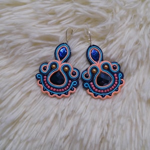 Handmade  Soutache Earrings - Elegant Statement Jewelry