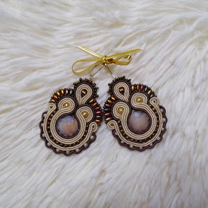 Handmade  Soutache Earrings - Elegant Statement Jewelry