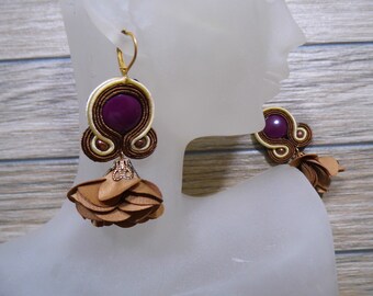 boucles d'oreilles soutache