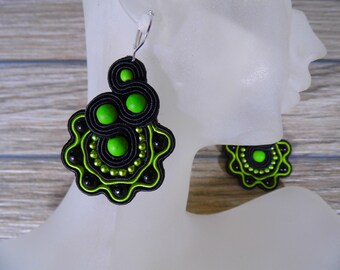 handmade earrings, soutache