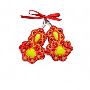 Handmade  Soutache Earrings - Elegant Statement Jewelry