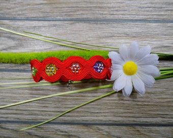 Armband, Soutache, Soutache Armband, Dangle, Boho, Handembroidschmuck, Soutache Technik, Geschenk für sie, ethnischer Stil, handgefertigt