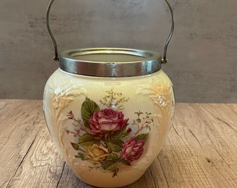 Vintage Floral Biscuit Jar