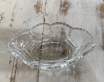Pequeño vintage cristal caramelo plato