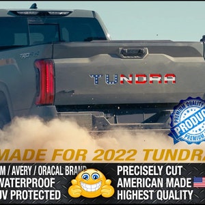 2022+ Toyota Tundra USA Rear 3M Tailgate Decal Inserts
