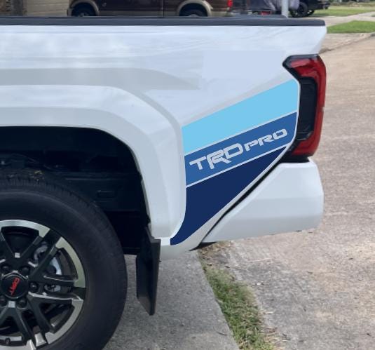 Toyota Tacoma TRD Retro Quarter panel 3M Decals 2024+