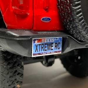 Custom Rc Car Scale Metal License Plate