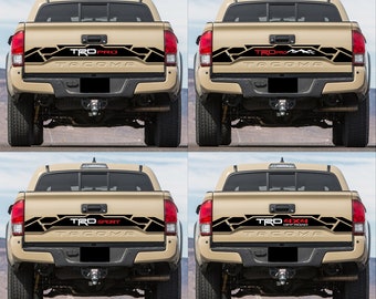 Toyota Tacoma Tailgate Decal, vinyl Graphics - TRD PRO, 4x4 Sport, TRD Off Road, black matte, design, skin,