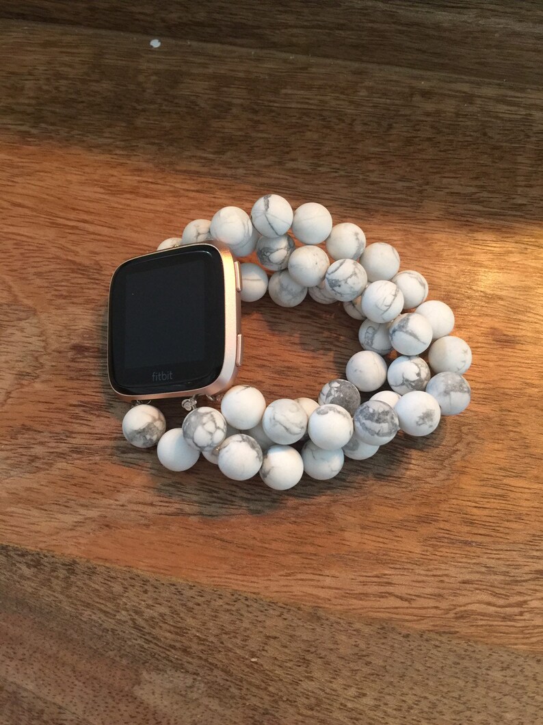 beaded fitbit versa band