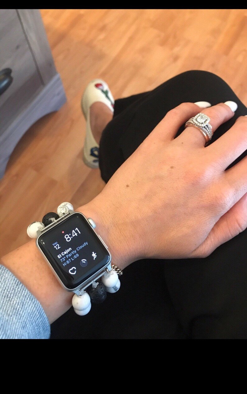 Apple Watch Band Custom Made Beaded Band Stretch Apple Etsy