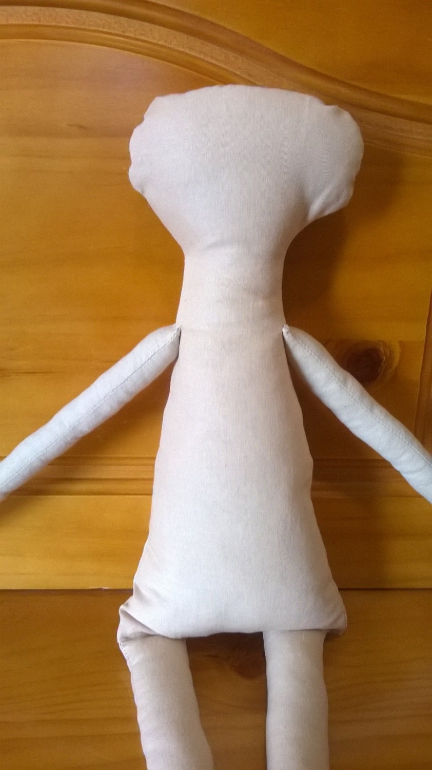 Primitive Muslin Doll Body Blank Muslin Cotton Rag Doll Etsy