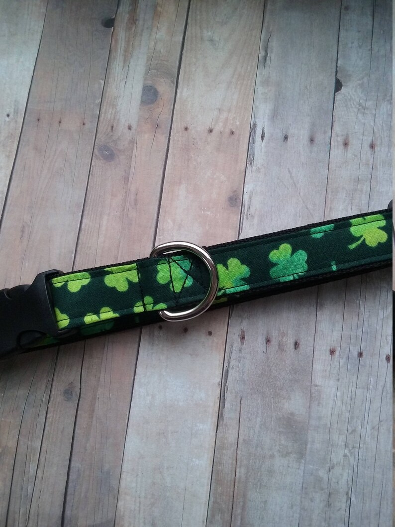 Dog Collar Green Shamrock Lucky Dog Dog Style Fabric Dog Etsy
