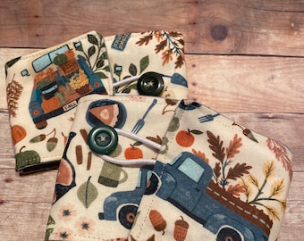 Fall Fabric Coffee Cup Cozy, cup cozy, coffee cup sleeve , reusable coffee sleeve, Christmas in July, gifts under 10, gift ideas