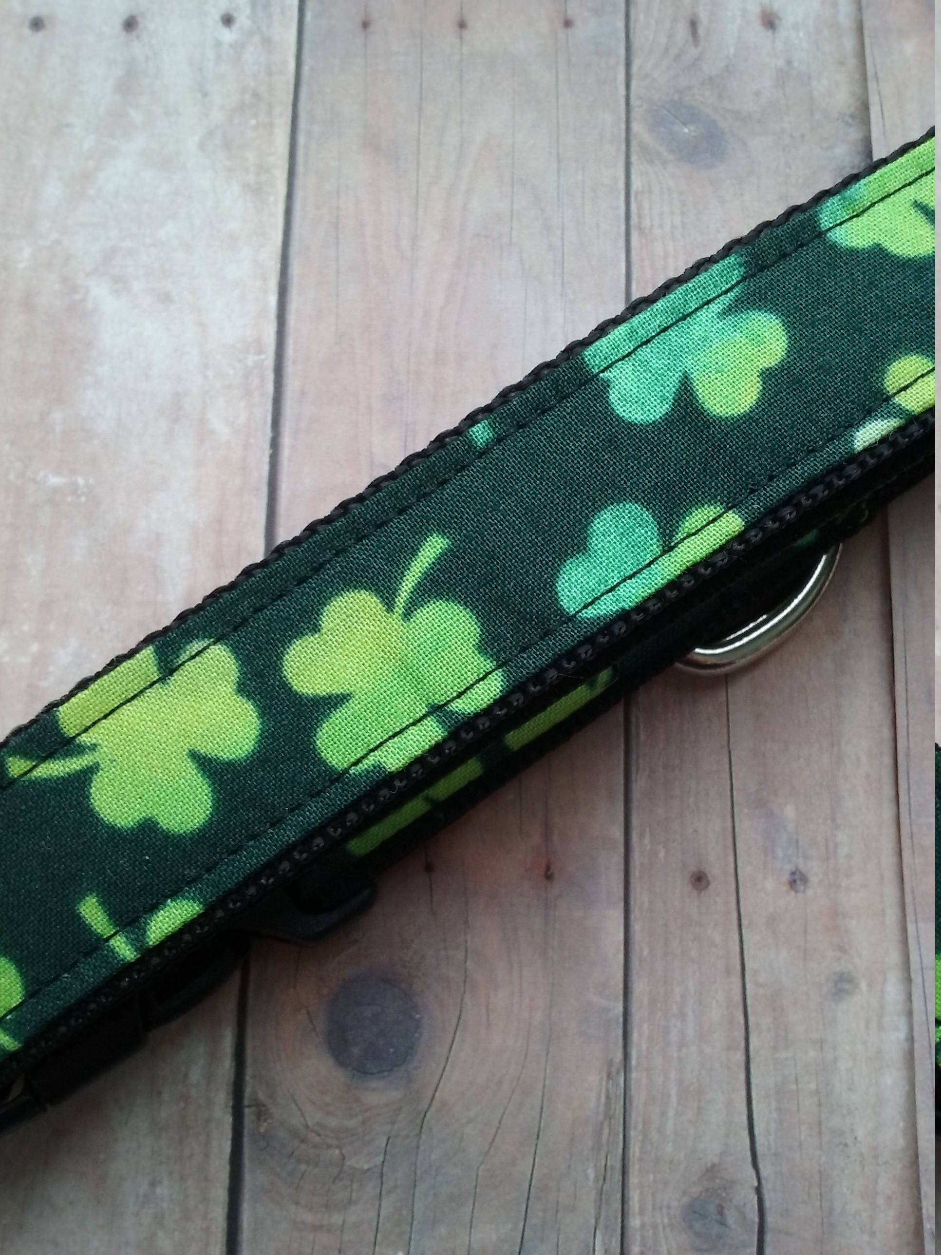 Dog Collar Green Shamrock Lucky Dog Dog Style Fabric Dog Etsy