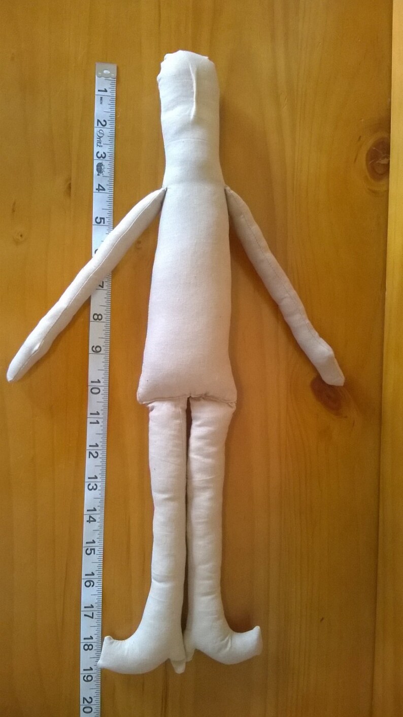 Primitive Muslin Doll Body Raggedy Doll Body Blank Doll Etsy