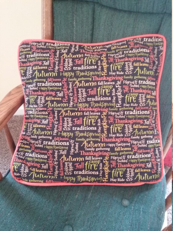 Autumn Decorative Pillow Fall Gatherings Pumpkin Pie Etsy