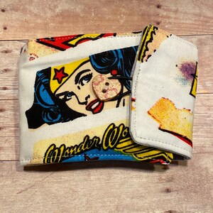Super Hero Fabric Coffee Cup Cozy, cup cozy, coffee cup sleeve , reusable coffee sleeve, Christmas in July, gifts under 10, gift ideas