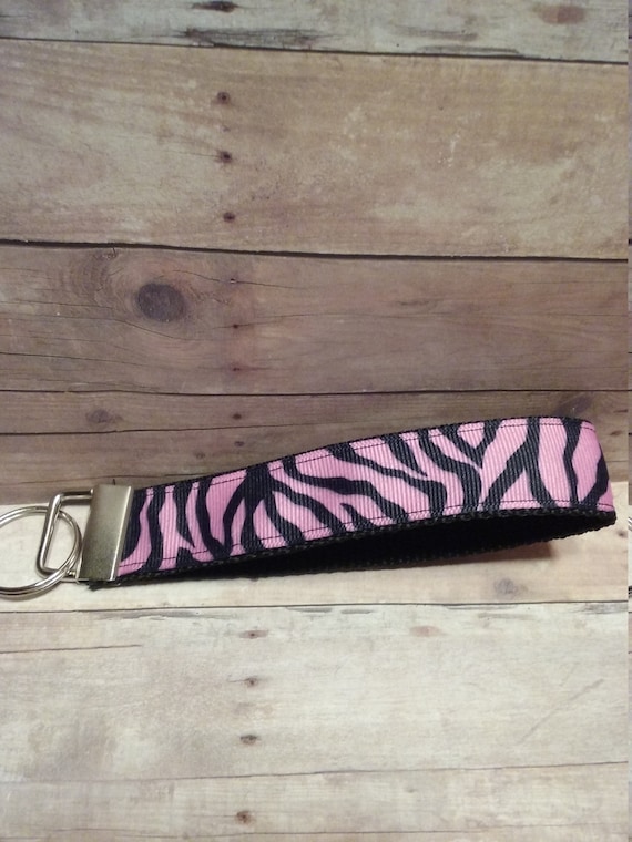 Key Fob Key Chain Holder Wrist Lanyard Strap VS PINK Purple Blue Zebra Stripe