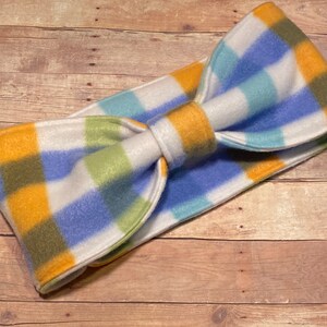 Geruite Fleece hoofdband, oorwarmer, cadeaus onder de 10, kerstcadeaus, cadeaus voor haar, kleinigheidjes, winterhoofdband