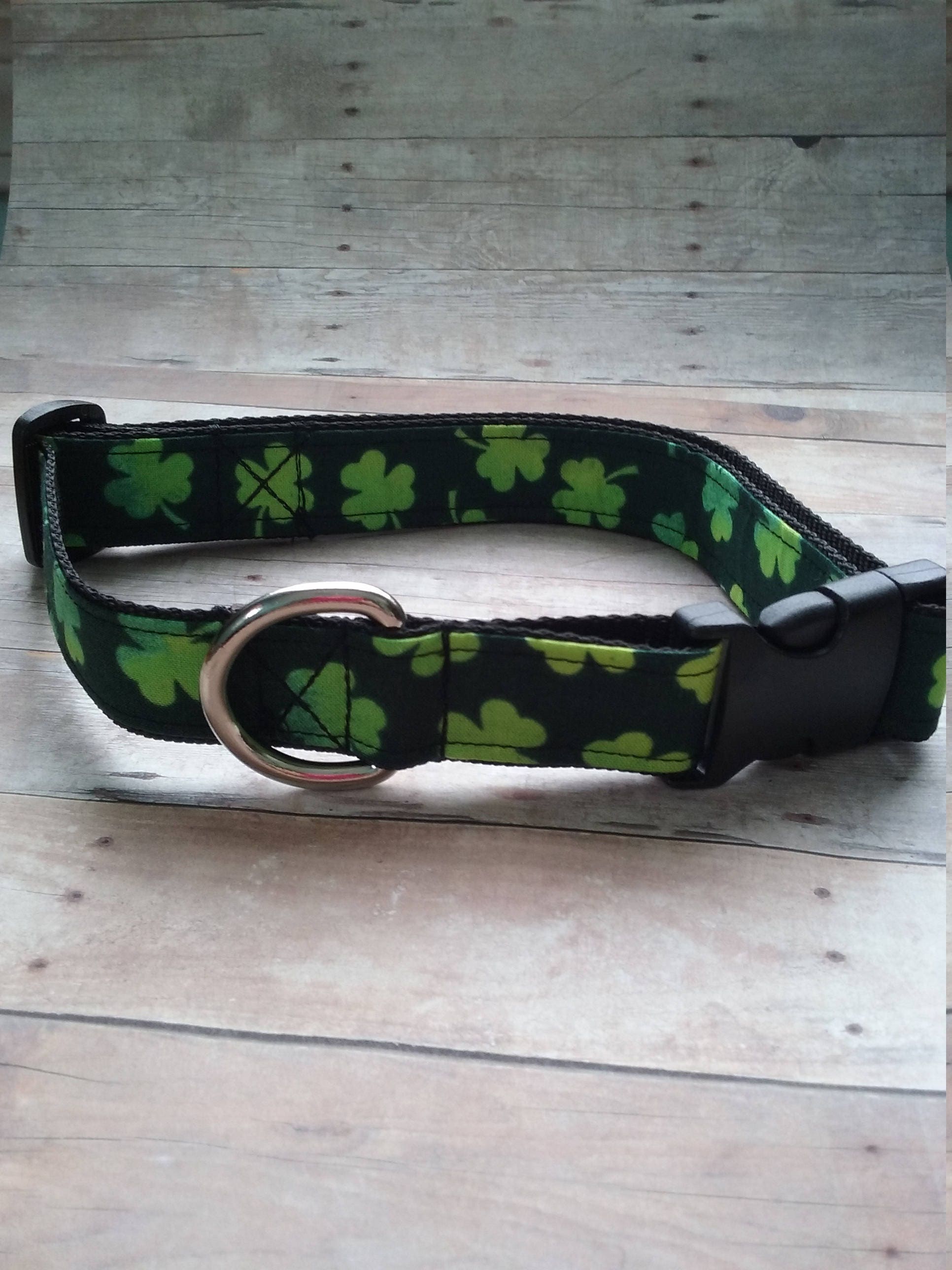 Dog Collar Green Shamrock Lucky Dog Dog Style Fabric Dog Etsy