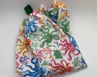 Grocery bag holder, plastic bag holder, fabric bag dispenser, kitchen organizer, plastic bag dispenser