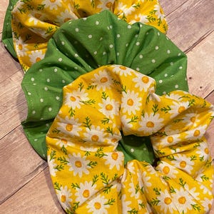 Spring Scrunchies, Spring hair ties, hair accessories,  scrunchie, handmade scruchies
