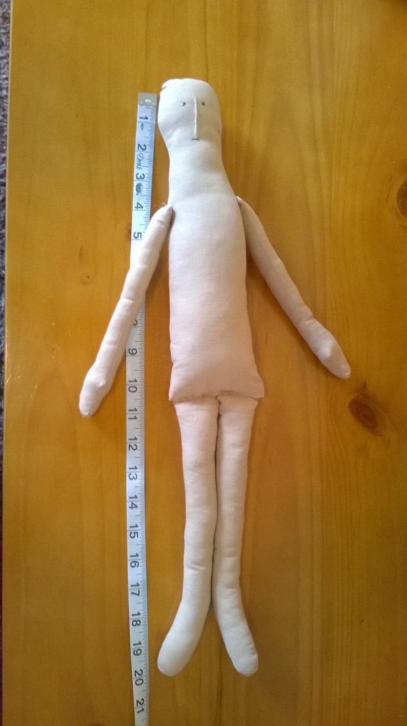 Primitive Muslin Doll Body Blank Muslin Cotton Rag Doll Etsy