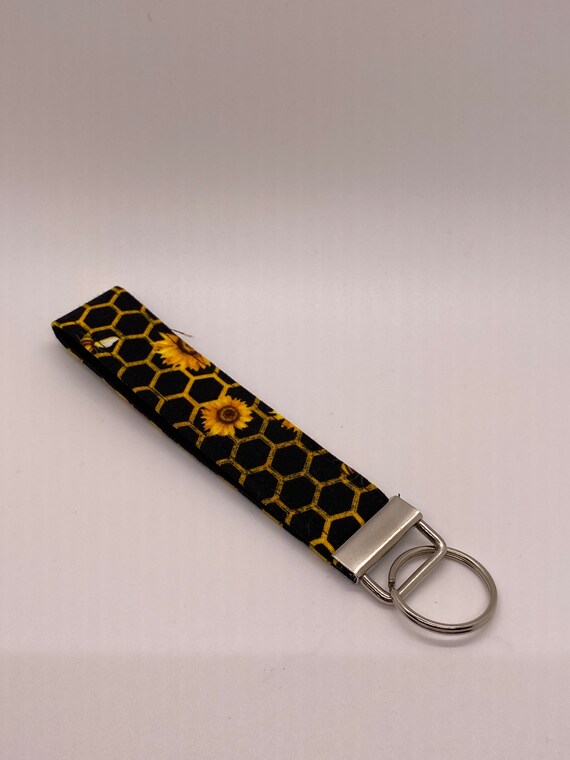 Key fob, Keychain, Sunflower, Key holder, Wristlet, Key Lanyard, Wrist Key  Holder, Key Fob Key Chain, Gift ideas,