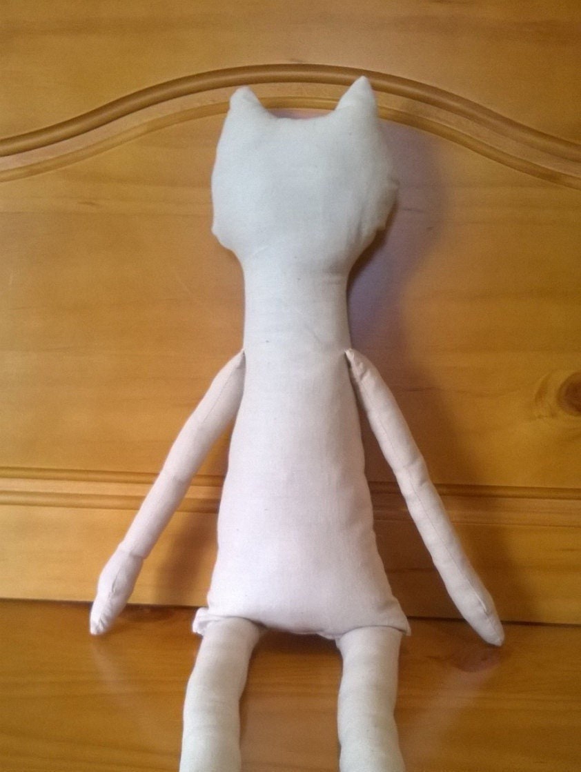 Poupée Chat N°21 - L'Âme Des Objets - Tête Biscuit Porcelaine - Yeux Bleus - France