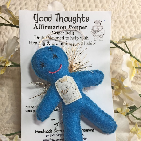 Good Thoughts, Path of Life, Affirmation Poppet, Poppet Doll, Good Karma Poppet, Protection & Blessings doll, healing doll, helping doll#28