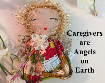 Angel of Caregivers 4/" Figure NEW Boxed Caregiver Angel in Disguise GREAT GIFT!