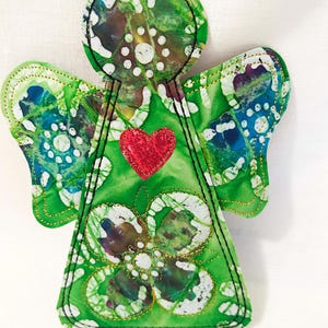 Self Care Angel wall art doll. handmade quilted fiber art OOAK design, inspirational best friend gift #SC19 #19 bild 6