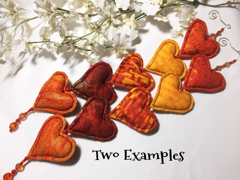 Feng Shui Heart String Fiber Art, Hearts Ornament, Healing, Art