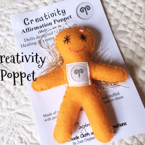Creativity Affirmation Poppet, Poppet Doll, Good Karma Poppet, healing doll, helping doll, folk magic, Reiki doll, healing poppet # 16