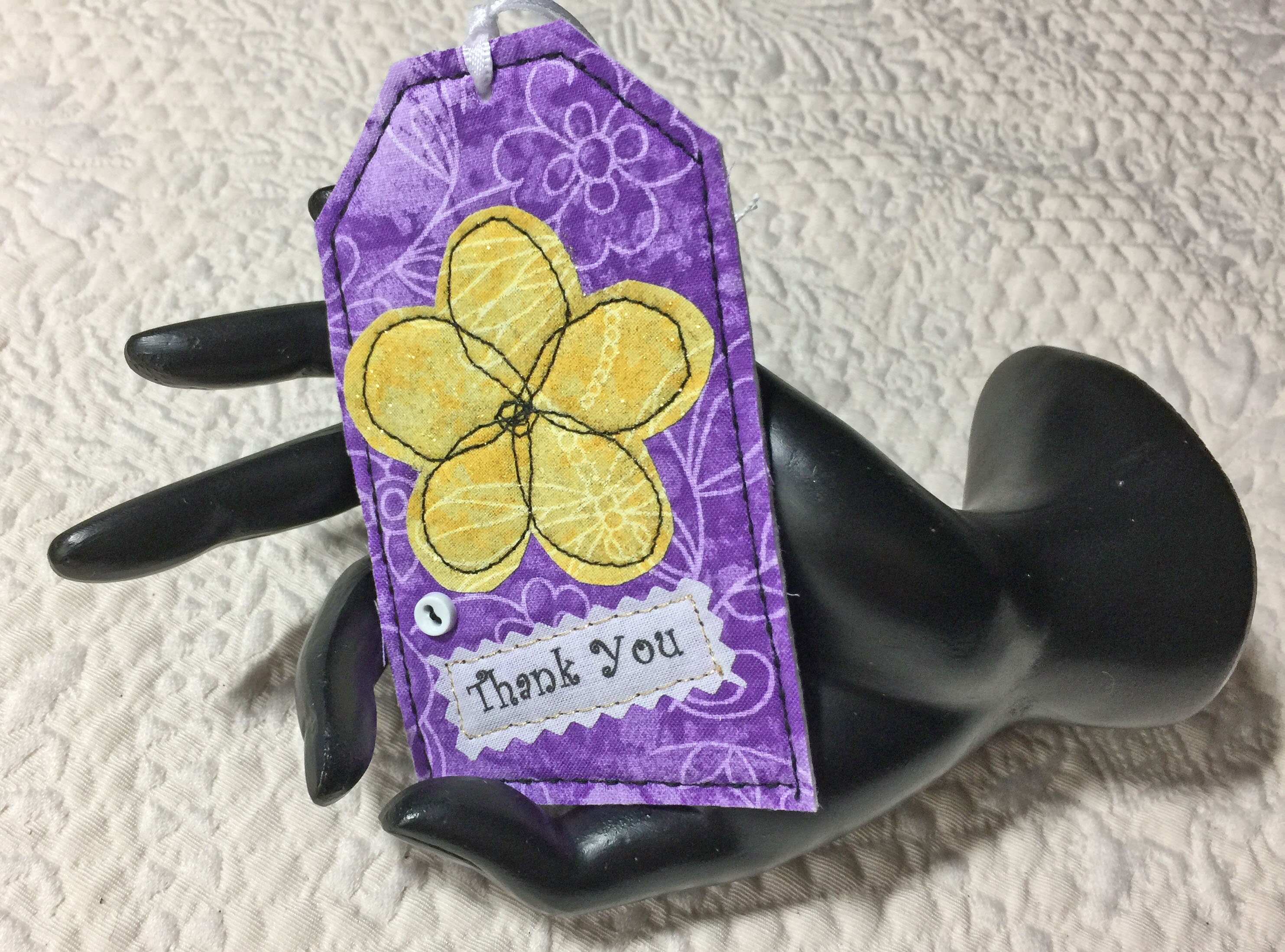 2 Quilted Gift Tags Fabric Gift Tags Fabric Labels Gift Etsy