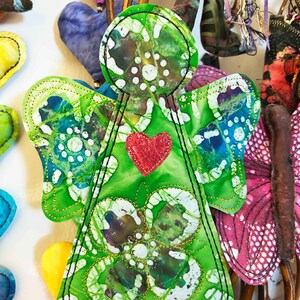 Self Care Angel wall art doll. handmade quilted fiber art OOAK design, inspirational best friend gift #SC19 #19 bild 4