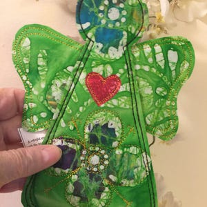 Self Care Angel wall art doll. handmade quilted fiber art OOAK design, inspirational best friend gift #SC19 #19 bild 2