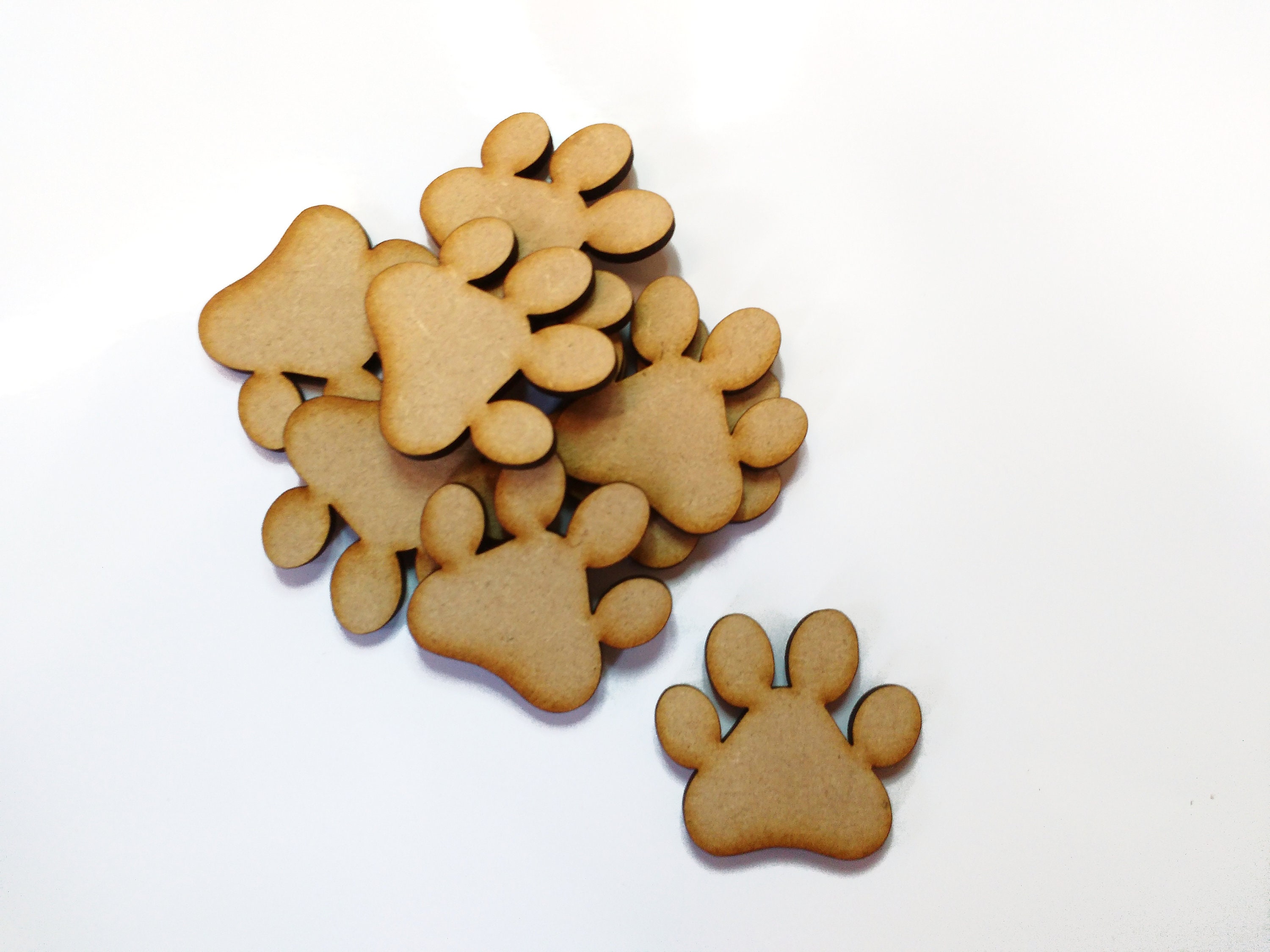 Wooden Crafts Shapes Dog Cat Paws Embellishments. Decoupage Etsy UK