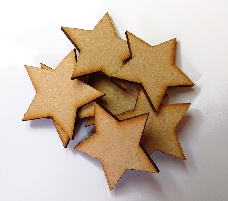 wooden crafts shapes, STARS, embellishments. decoupage, scrapbooking image 1