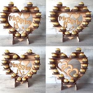 Ferrero Rocher Heart Tree Wedding Display Stand Centrepiece party flat pack party chocolate stand