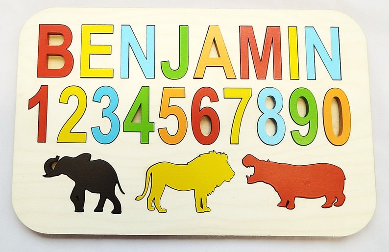 children's name puzzles wooden