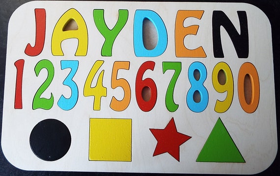 Personalizzato puzzle nome dei bambini fino a 8 lettere - Etsy Italia