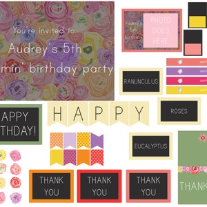 Flower Market Birthday Party Pack
