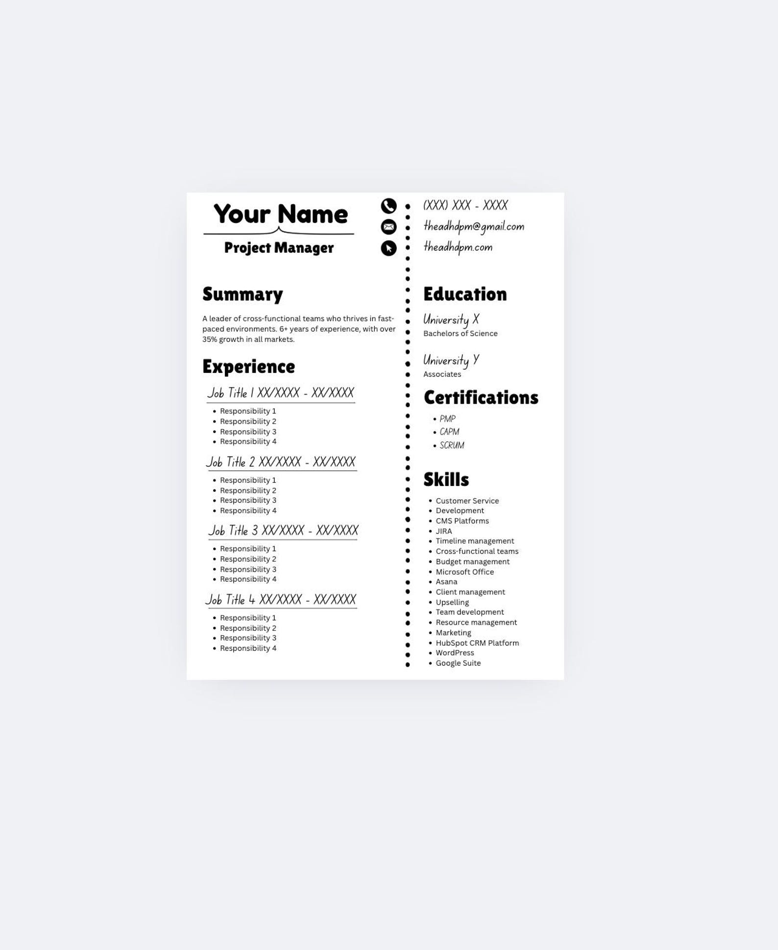 Simple Resimae Simple Resume Template - Etsy
